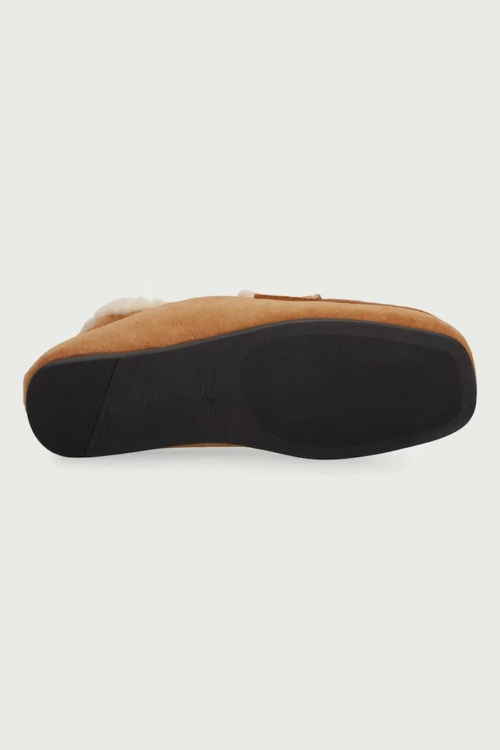 Kadın süet mokasen Penny Loafer