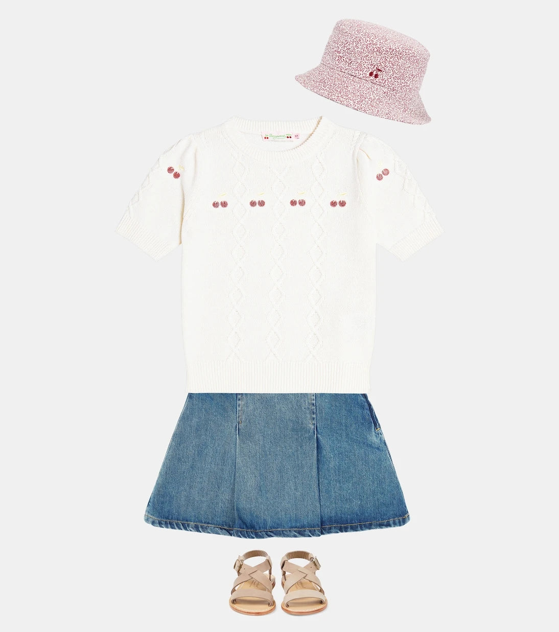 Bonpoint - Alphonza cable-knit wool and cotton top