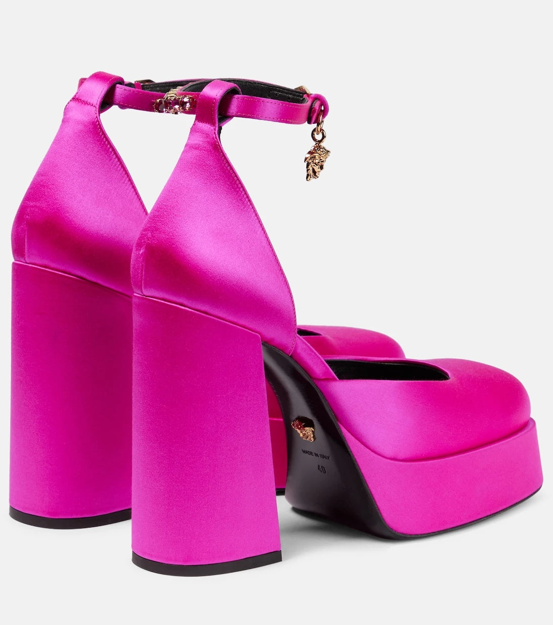 Versace - Medusa Aevitas satin platform pumps