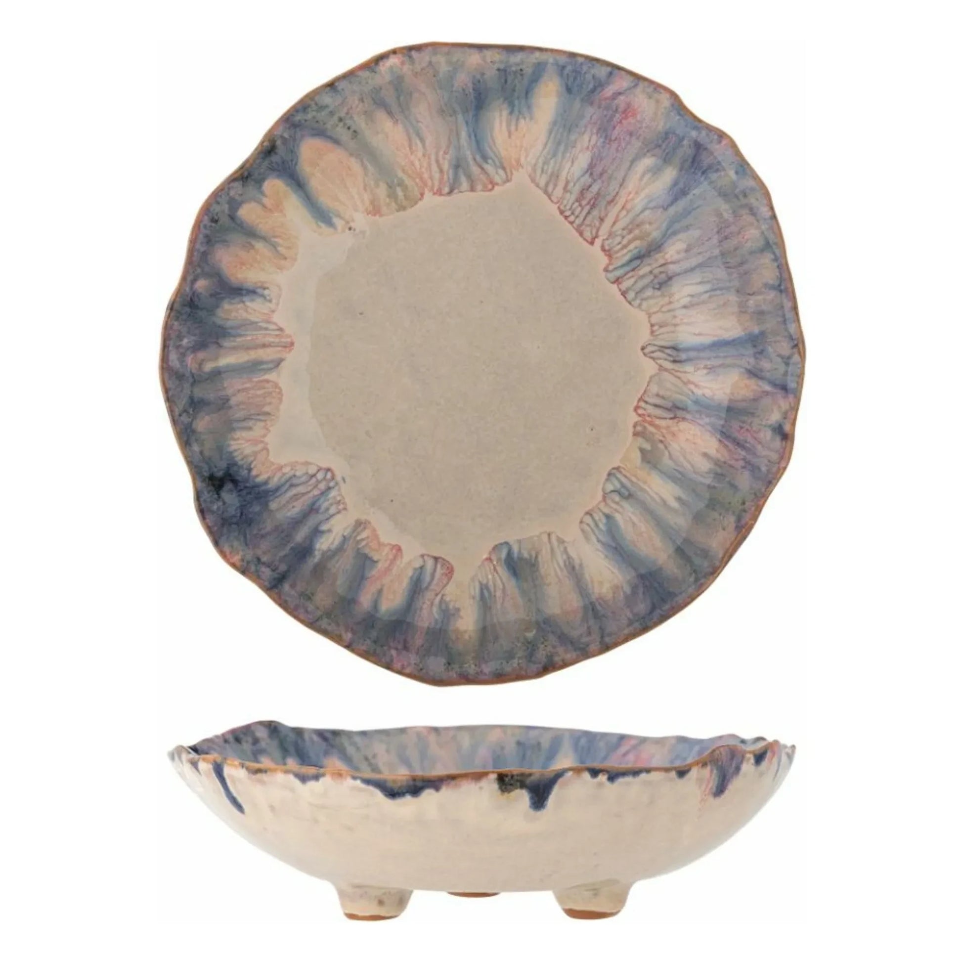Bloomingville - Amalia stoneware dish | Blue