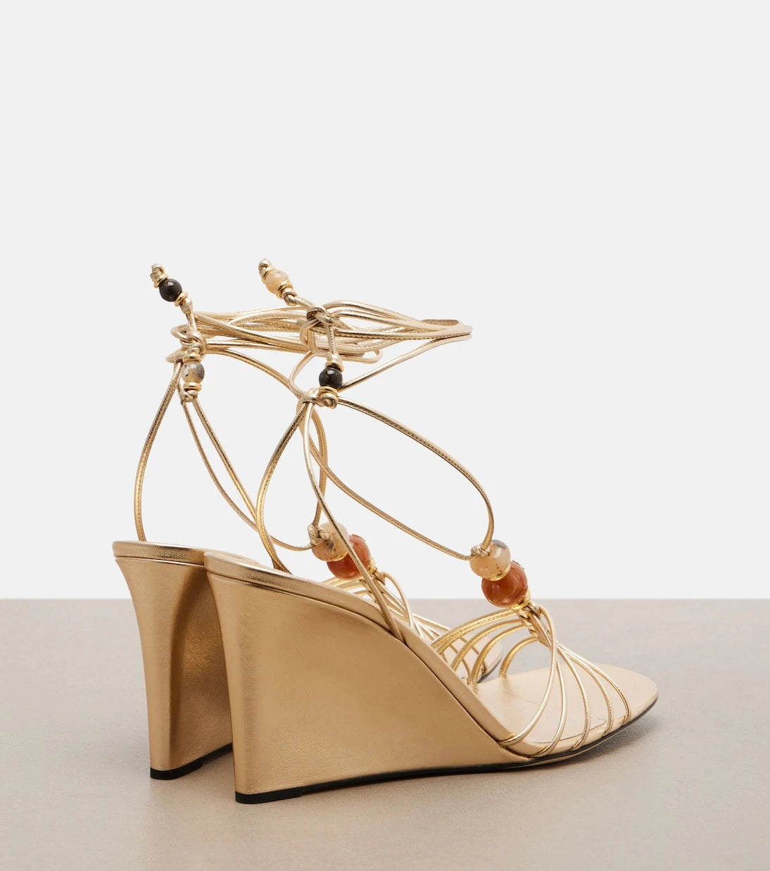 Jimmy Choo - Lova embellished leather wedge sandals