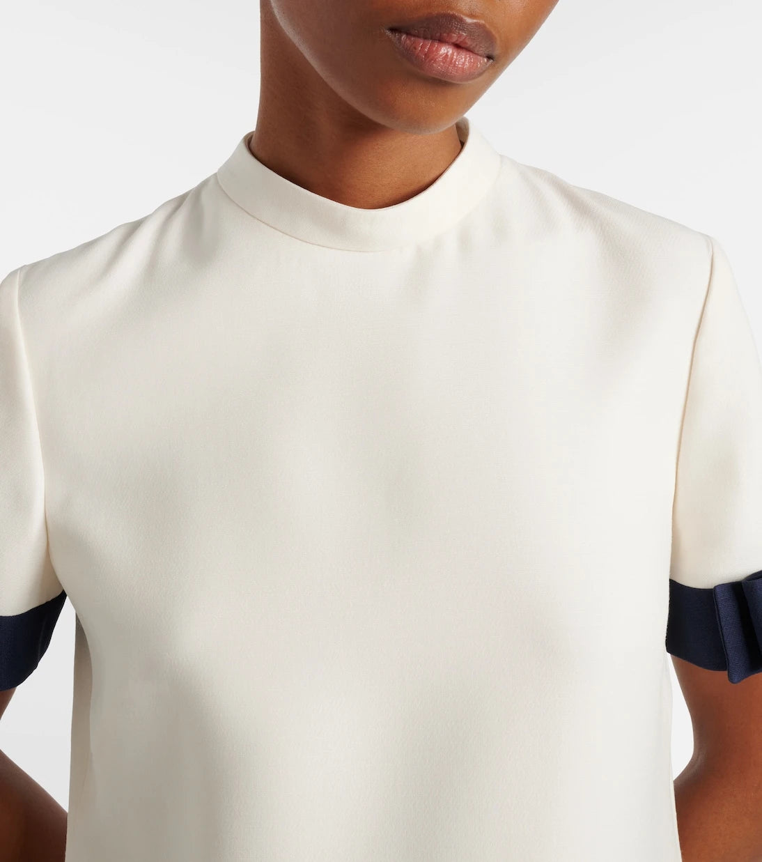 Valentino - Crepe Couture bow-detail minidress