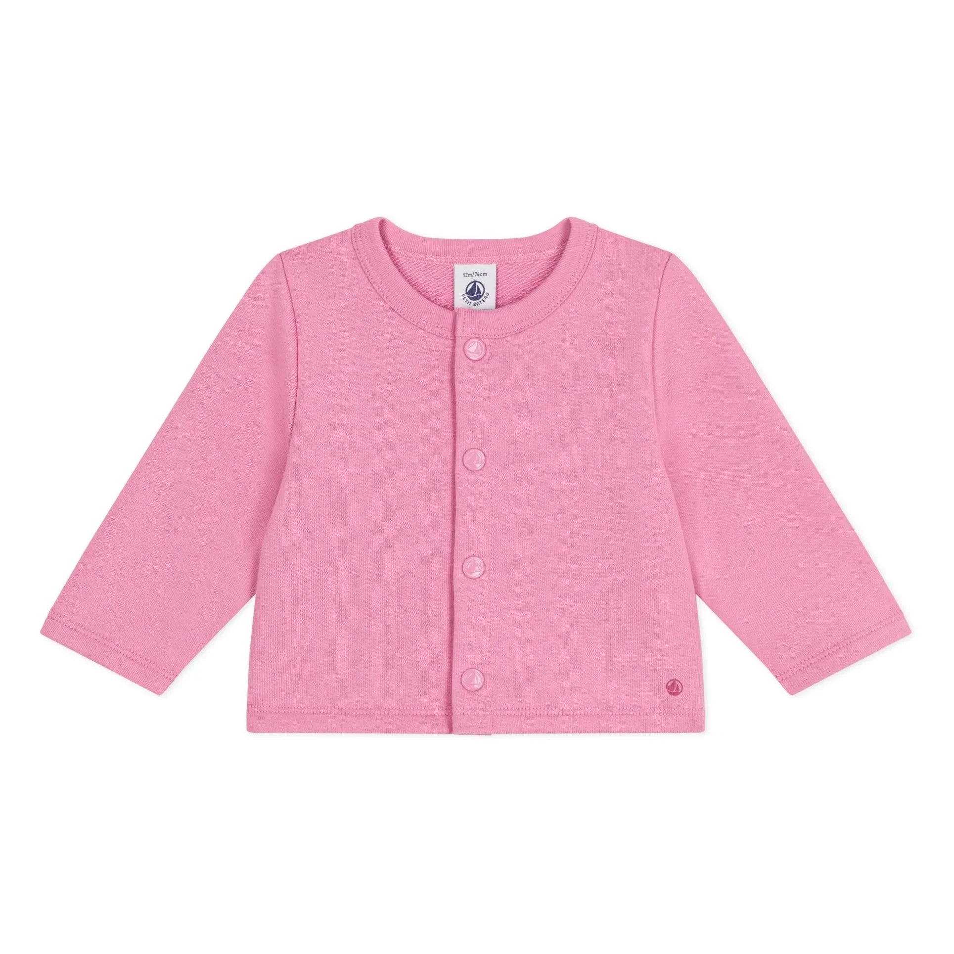 Petit Bateau - Organic cotton cardigan | Candy pink