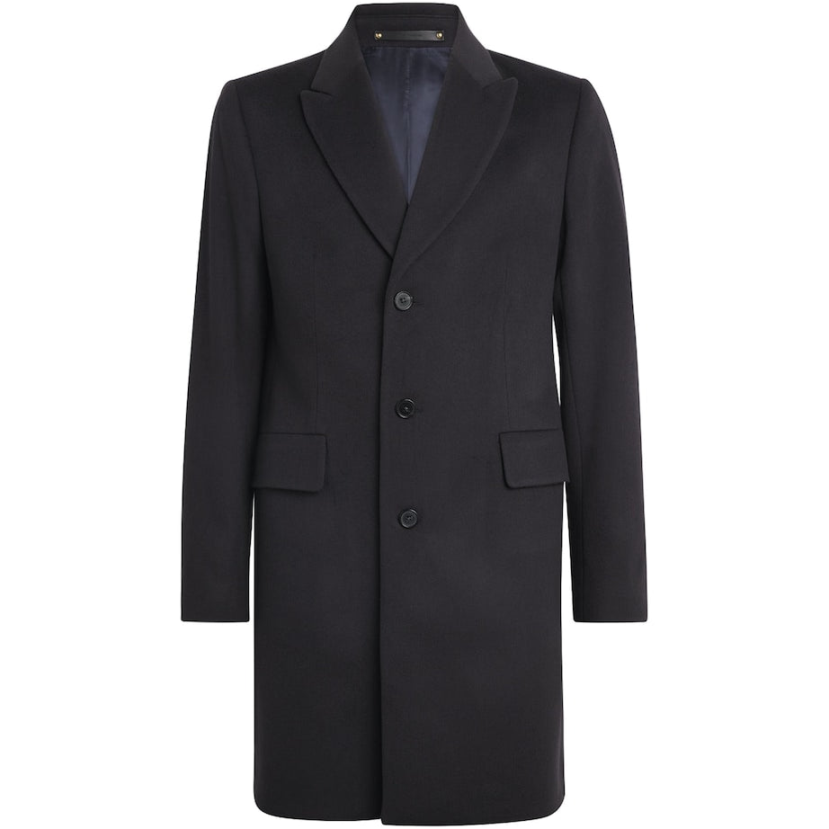 Paul Smith Blue Wool-Cashmere Overcoat