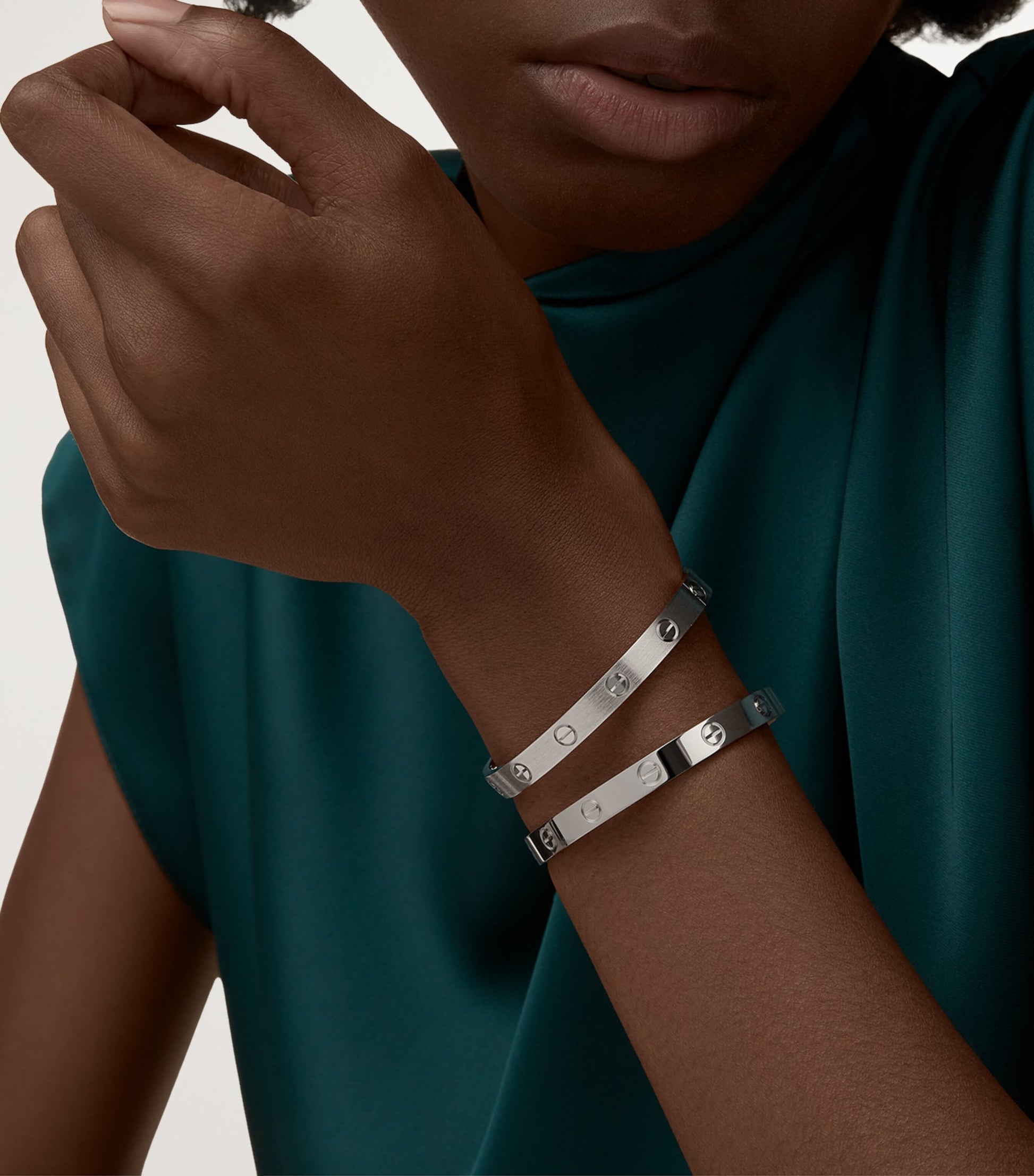 Cartier LOVE Classic White Gold Bracelet - Single-Screw Closure