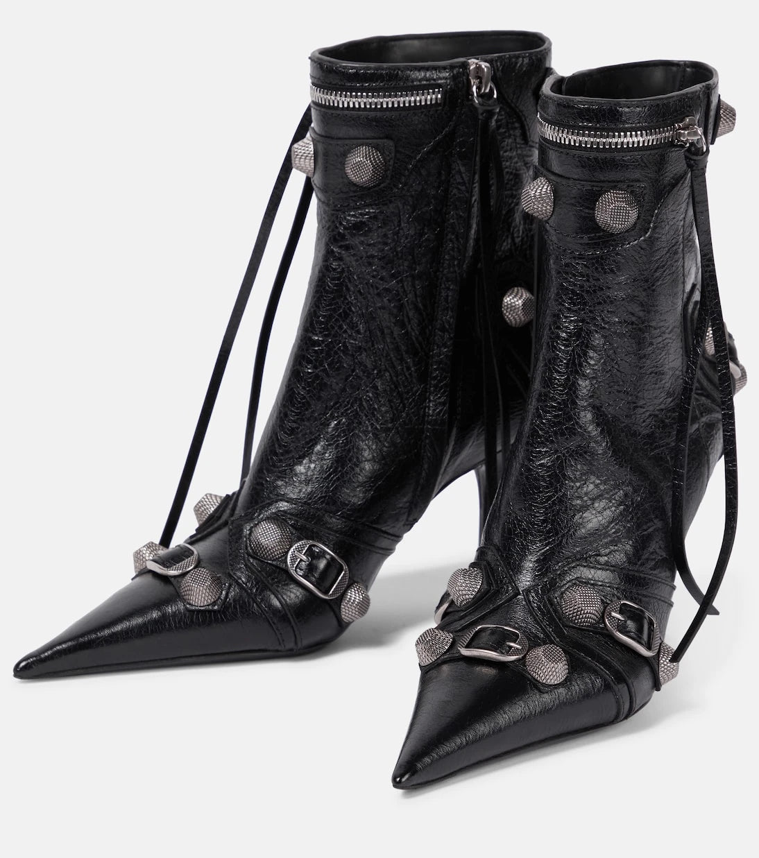 Balenciaga - Cagole leather ankle boots