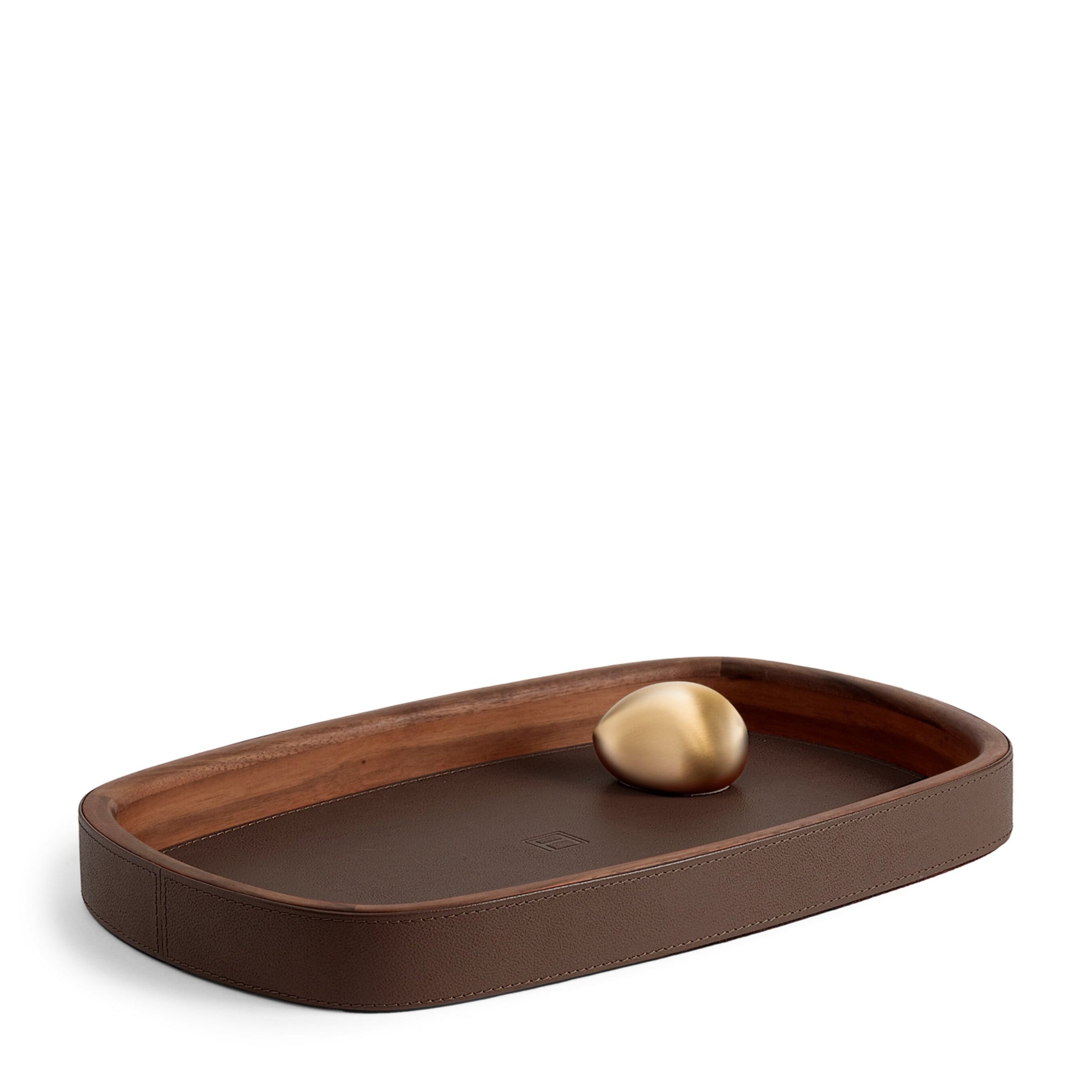 Leather Pebble Trinket Tray