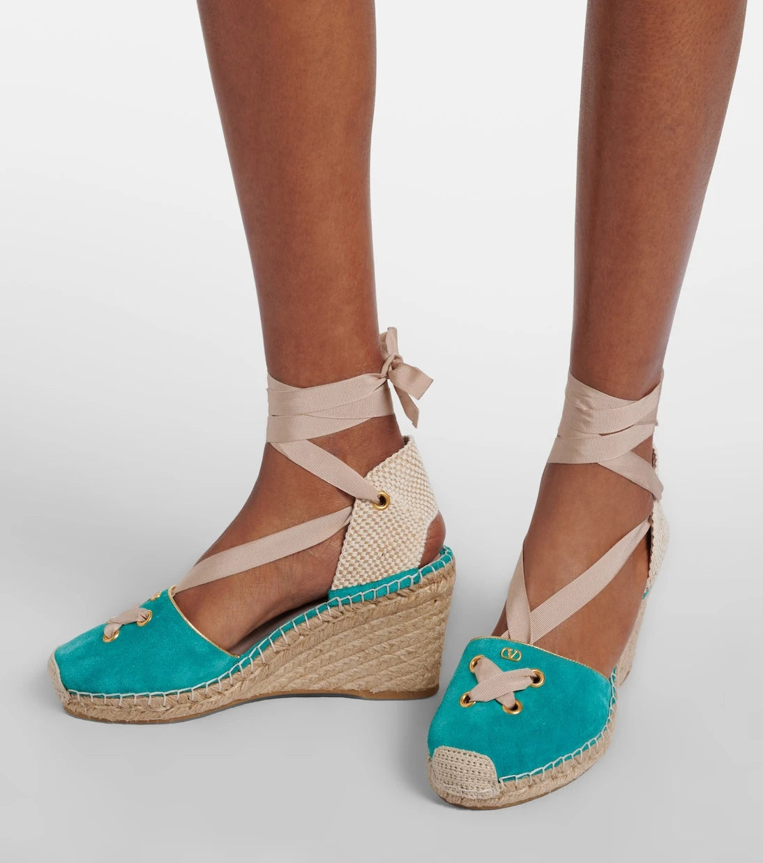 Valentino Garavani - Resort suede espadrille wedges