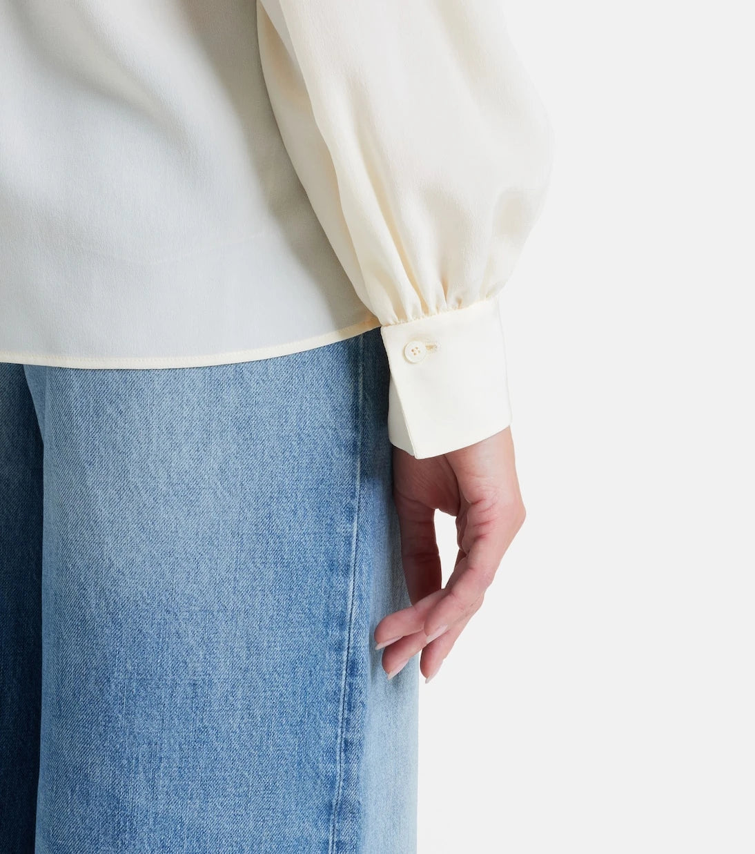 Chloé - Lace-trimmed silk crêpe de chine blouse