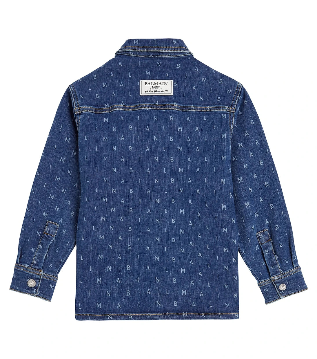 Balmain Kids - قميص دينم بالشعار