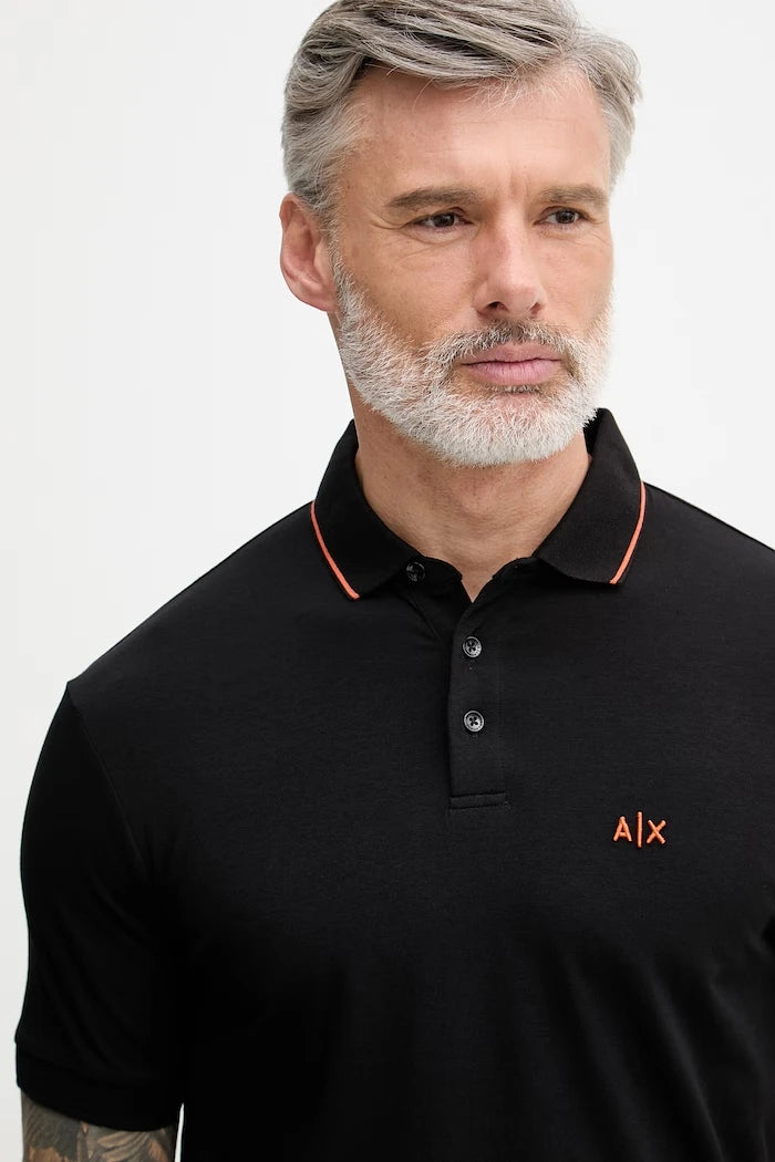 Armani Exchange тениска с яка мъжка с памук