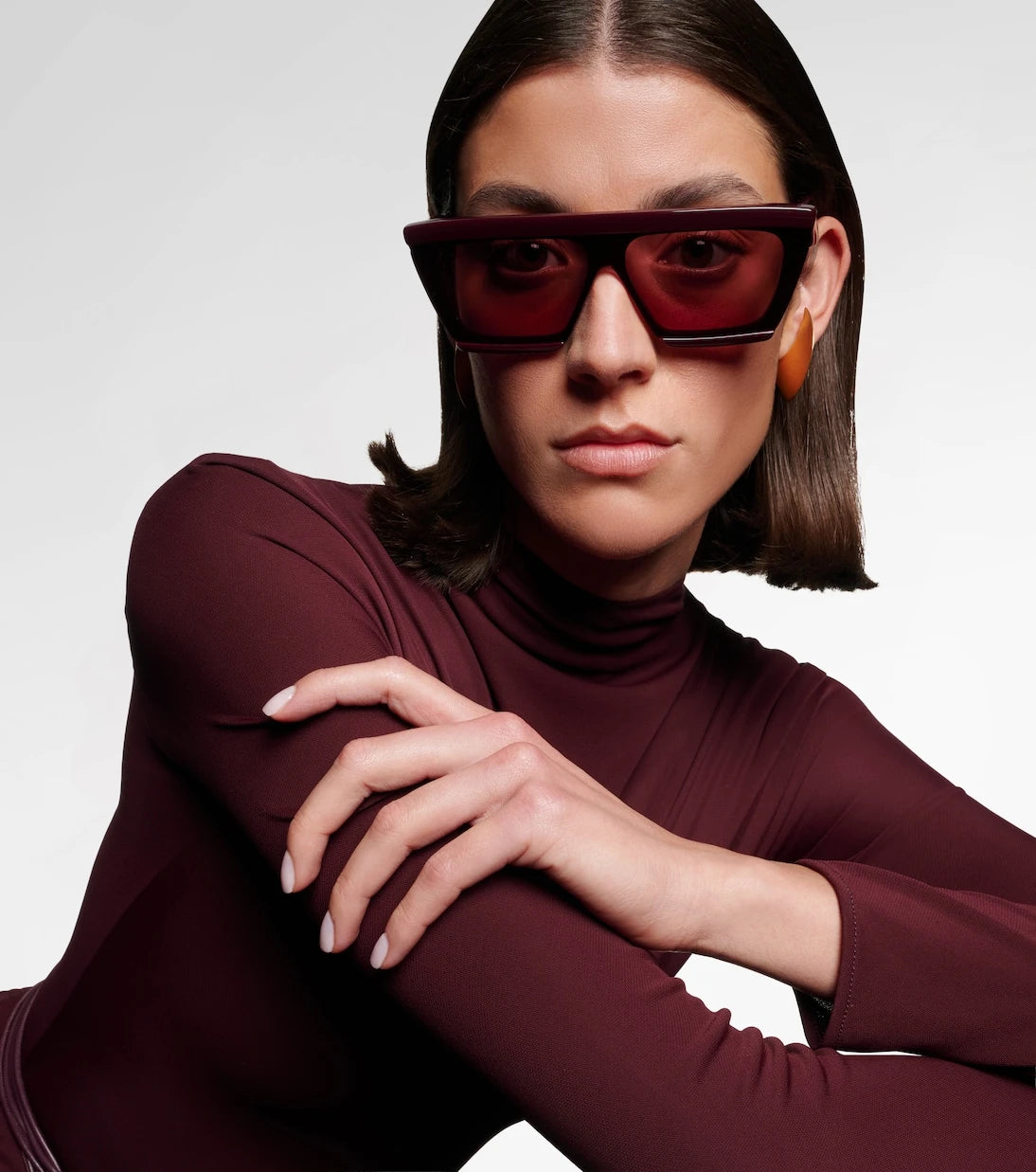 Alaïa - Lettering Logo flat-top sunglasses