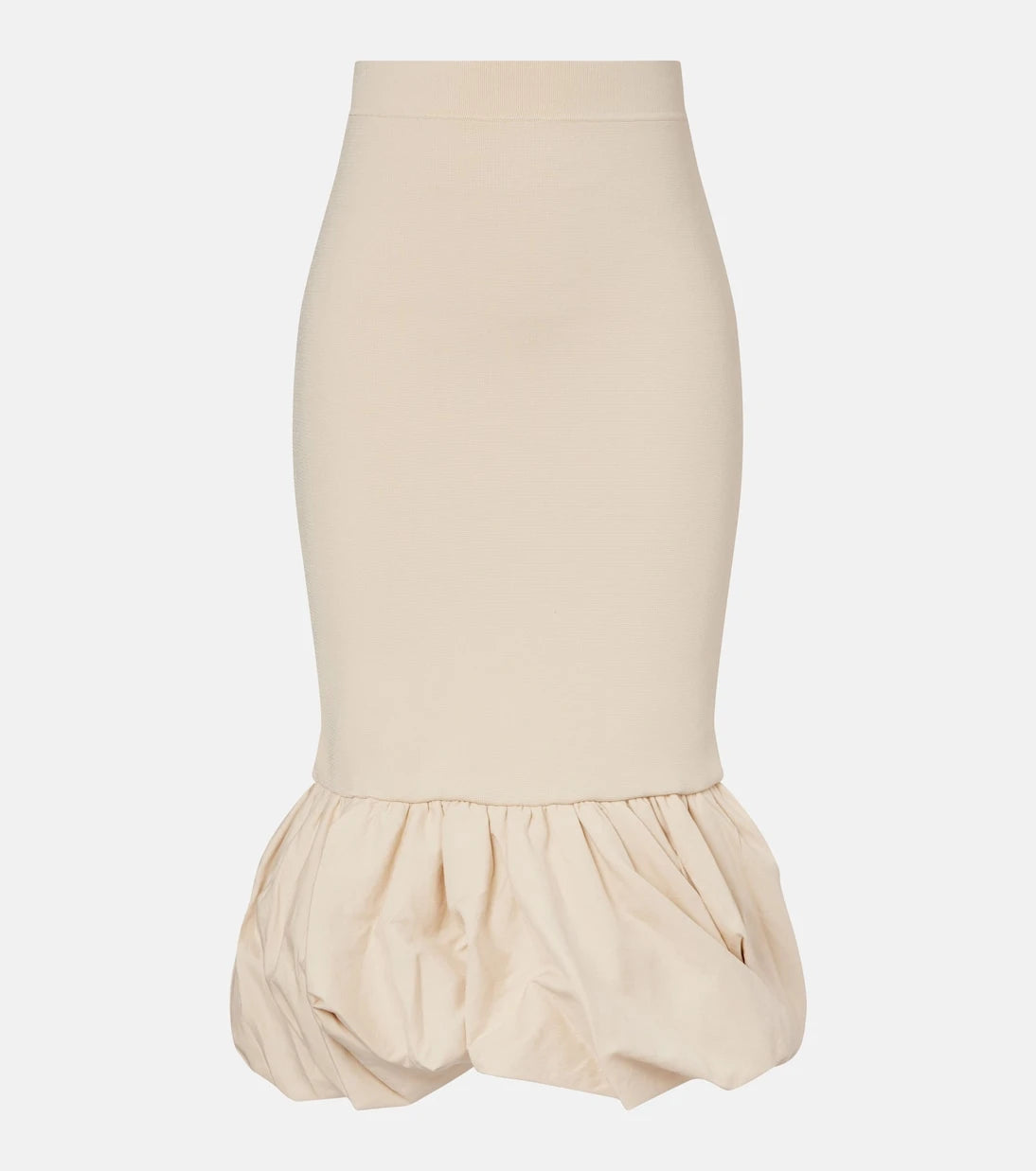 Simkhai - Camille ruffled linen-blend midi skirt