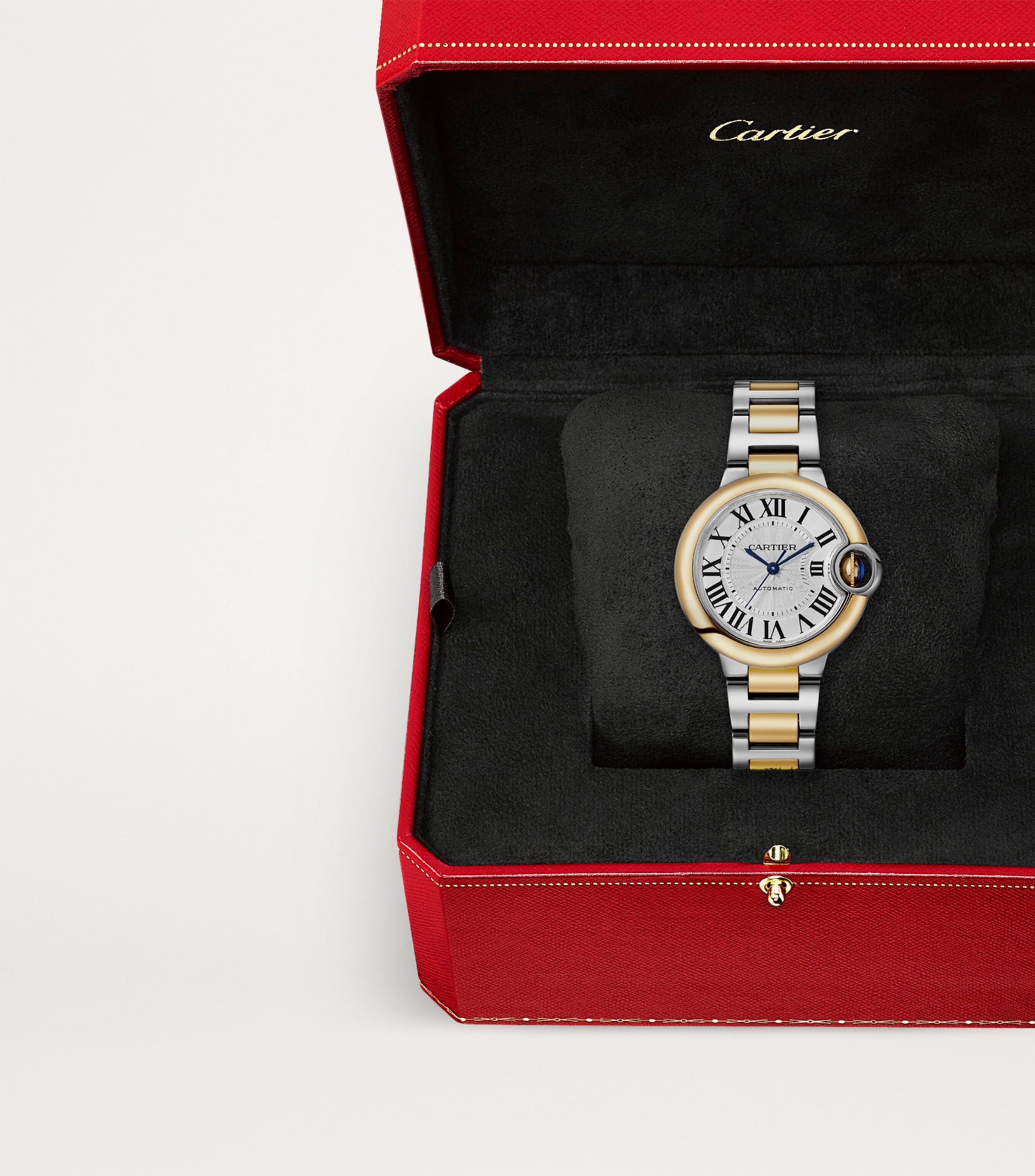 Cartier Yellow Gold and Stainless Steel Ballon Bleu de Cartier Watch 33mm