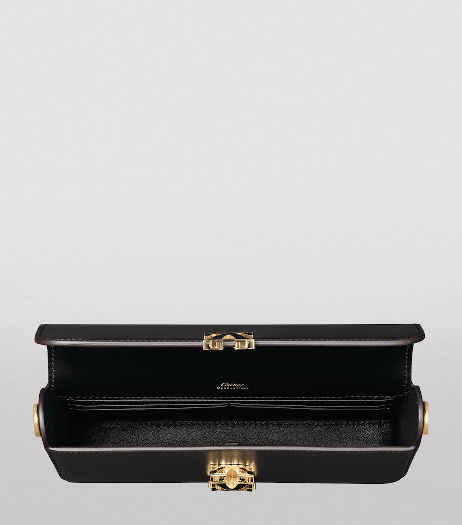 Mini Leather C de Cartier Chain Bag BLACK