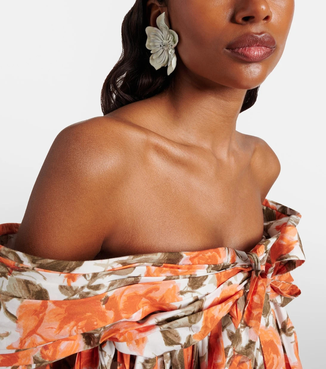 Chloé - Floral clip-on earrings