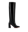 Christian Louboutin Red Janitta Leather Knee-High Boots 85