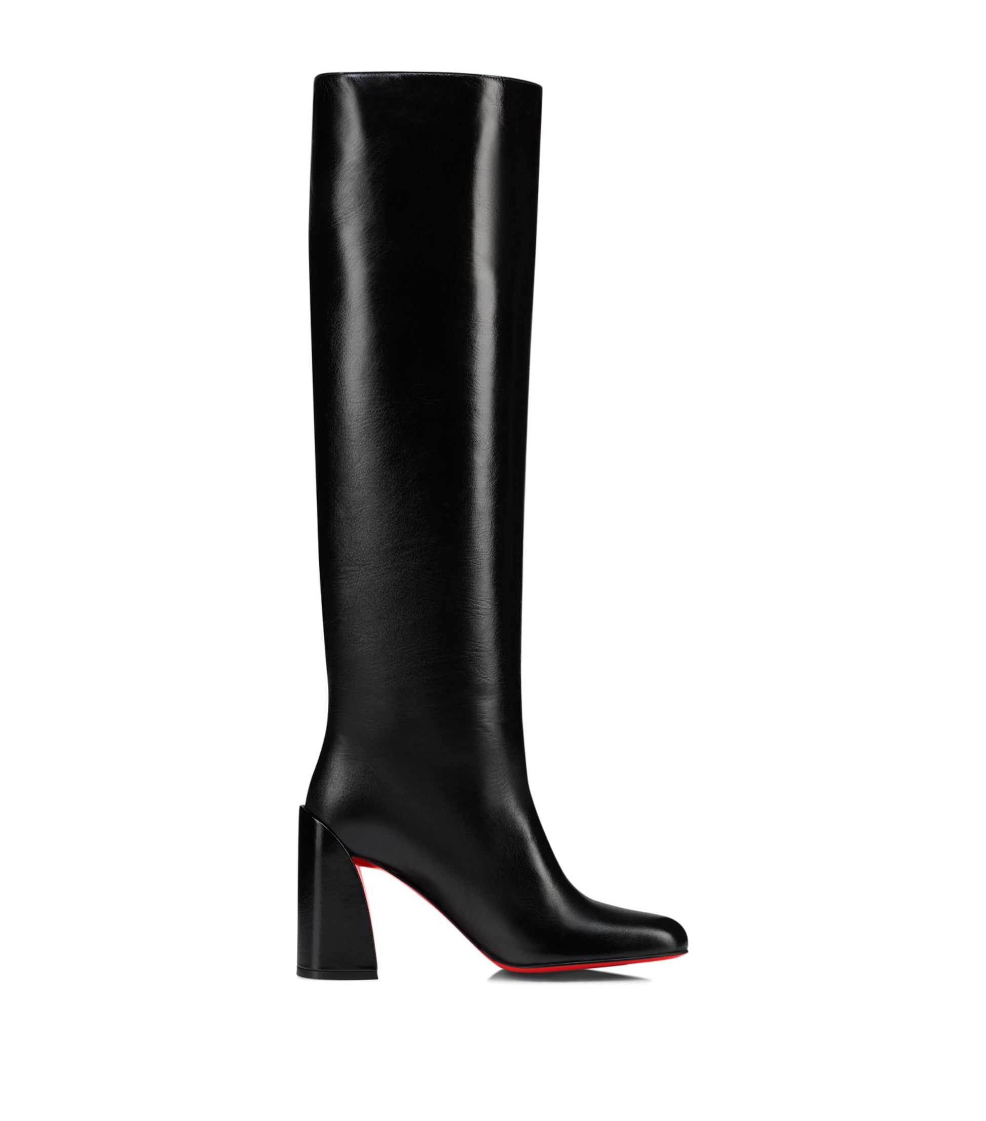 Christian Louboutin Red Janitta Leather Knee-High Boots 85