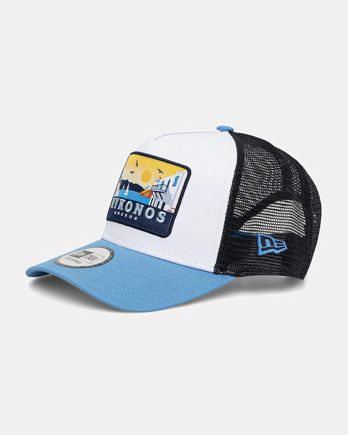 New Era pamuklu trucker şapka NE LOCATION PATCH TRUCKER