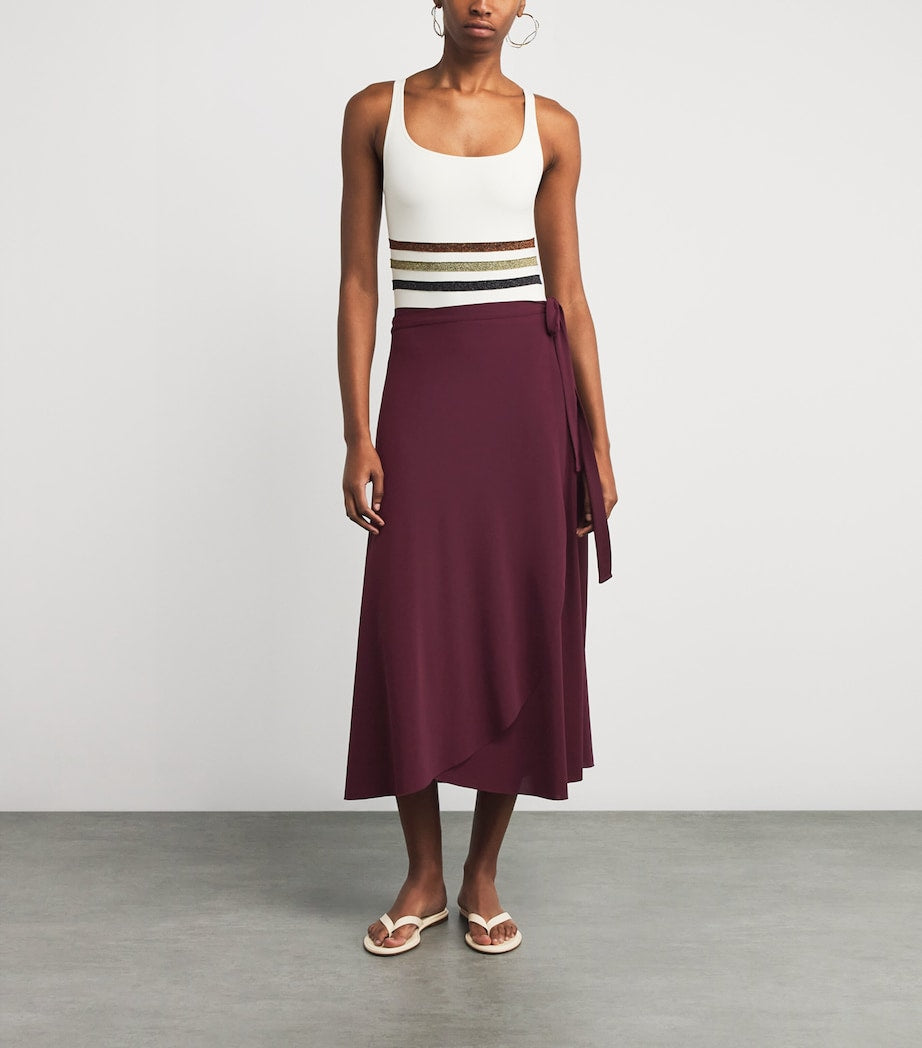 Burgundy Julieta Wrap Maxi Sarong