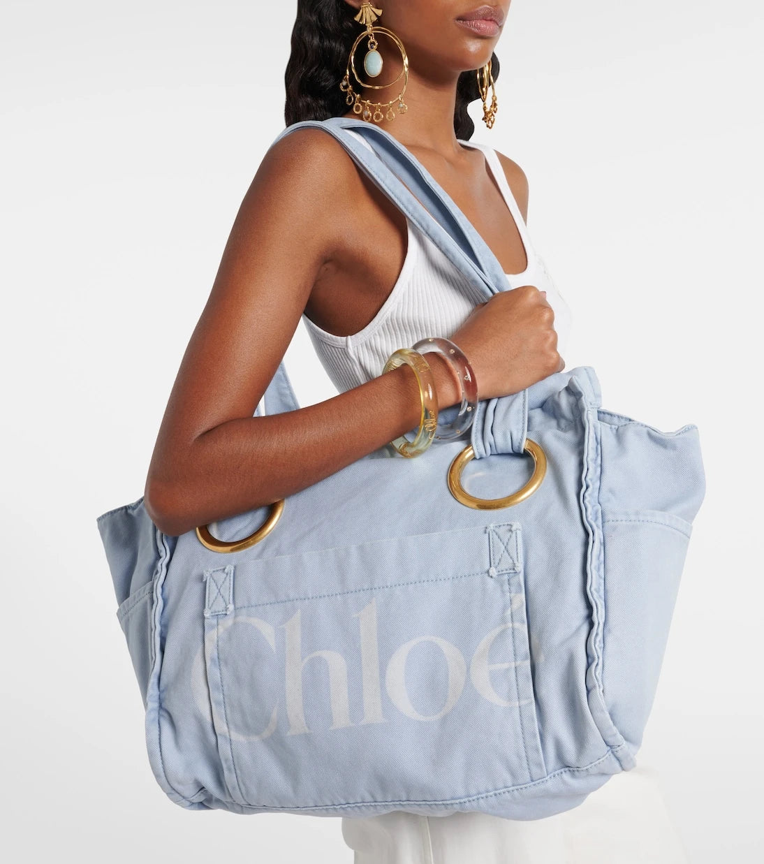 Chloé - Chloé Plage logo tote bag