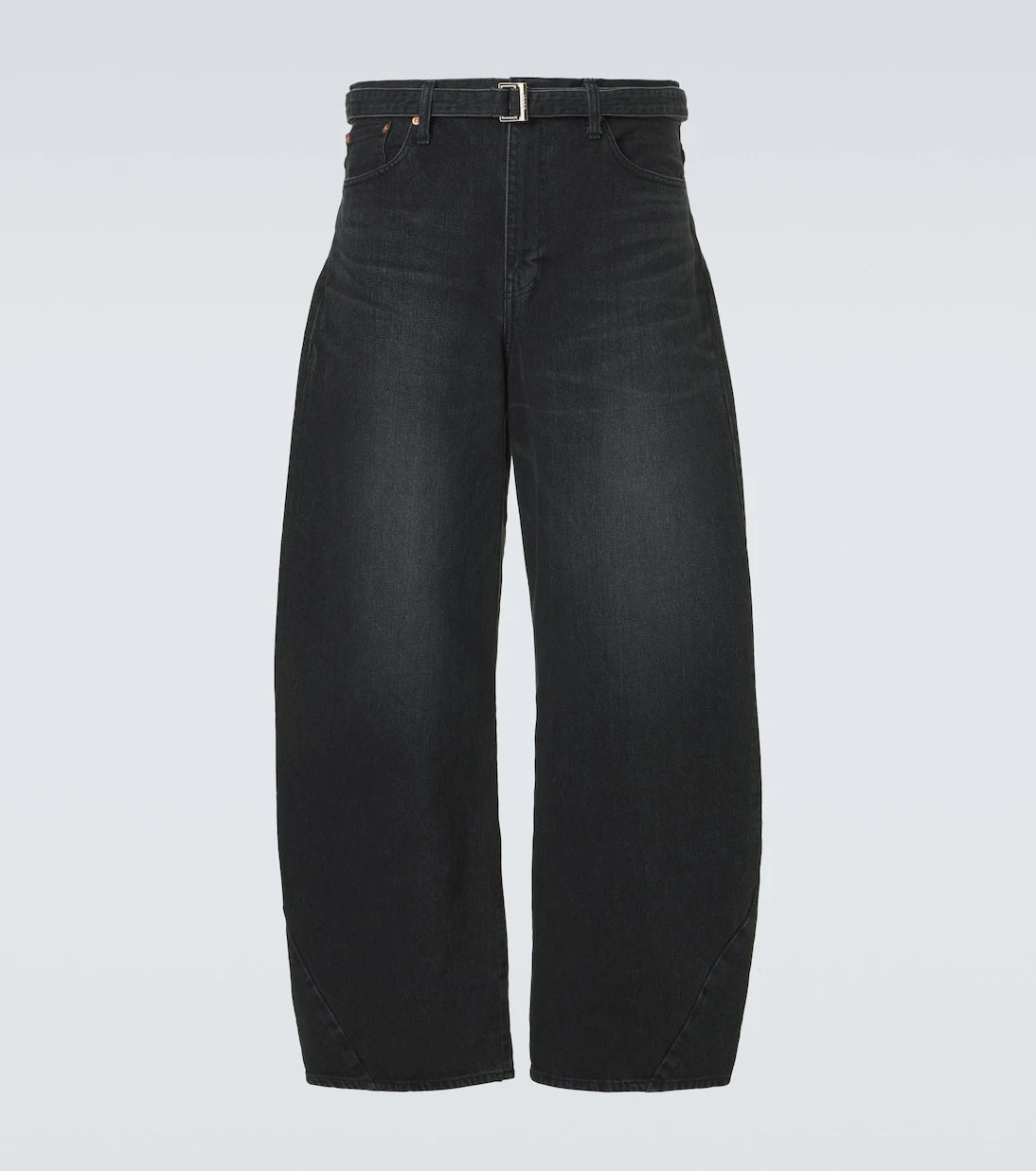Sacai - Belted barrel-leg jeans