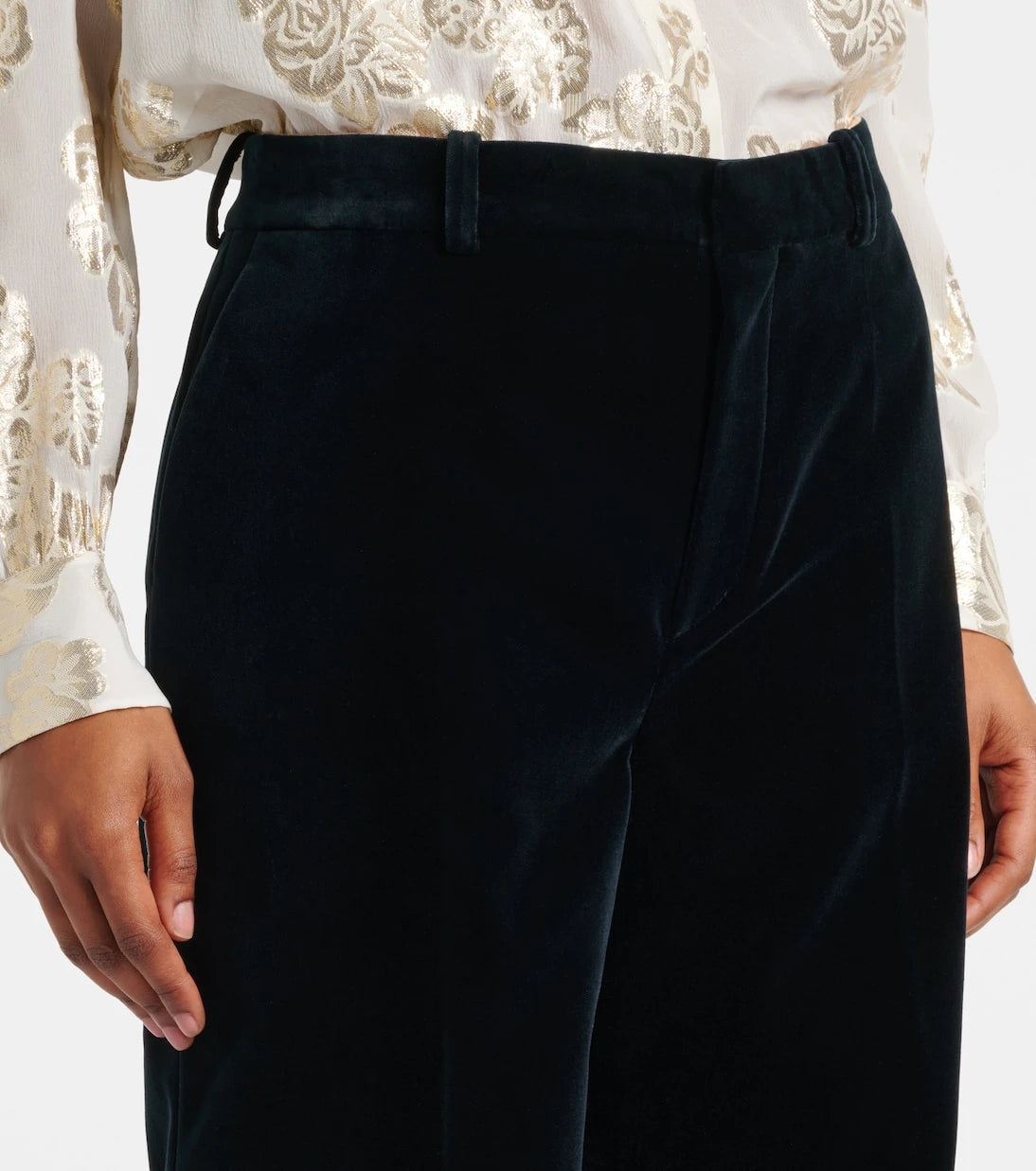 Chloé - Cotton velvet flared pants
