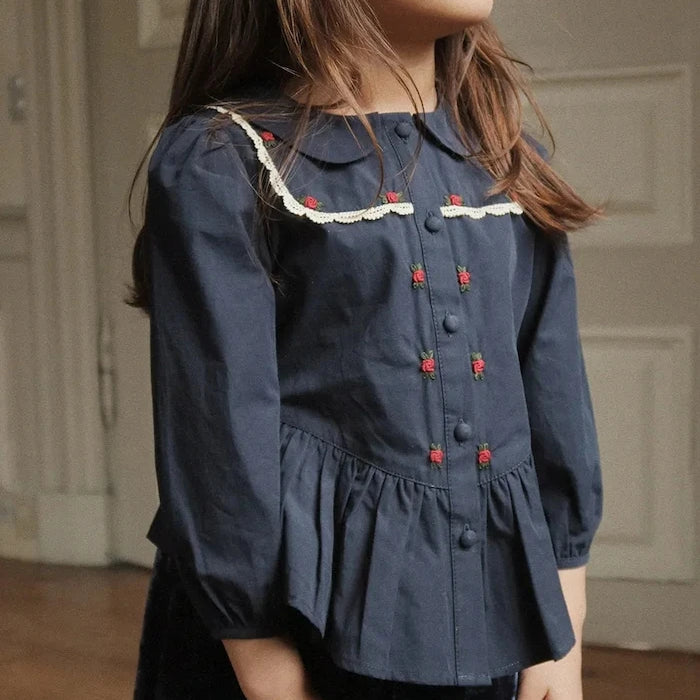 Konges Sløjd EMMY SHIRT GOTS Çocuk Pamuk Gömlek