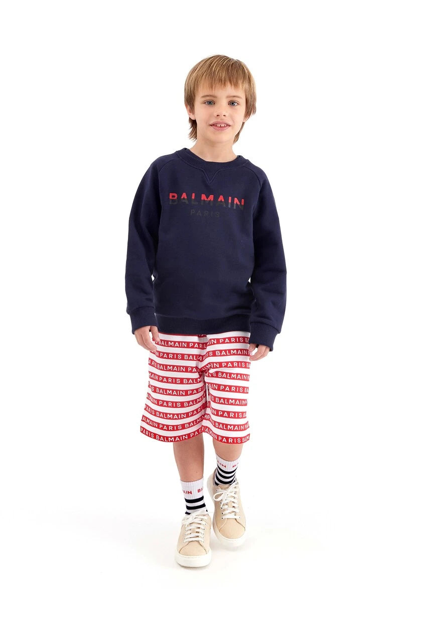Balmain Kids - Logo cotton jersey sweatshirt