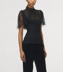 McQueen Black Lace-Detail Blouse