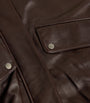 Rag & Bone Brown Leather Aria Bomber Jacket