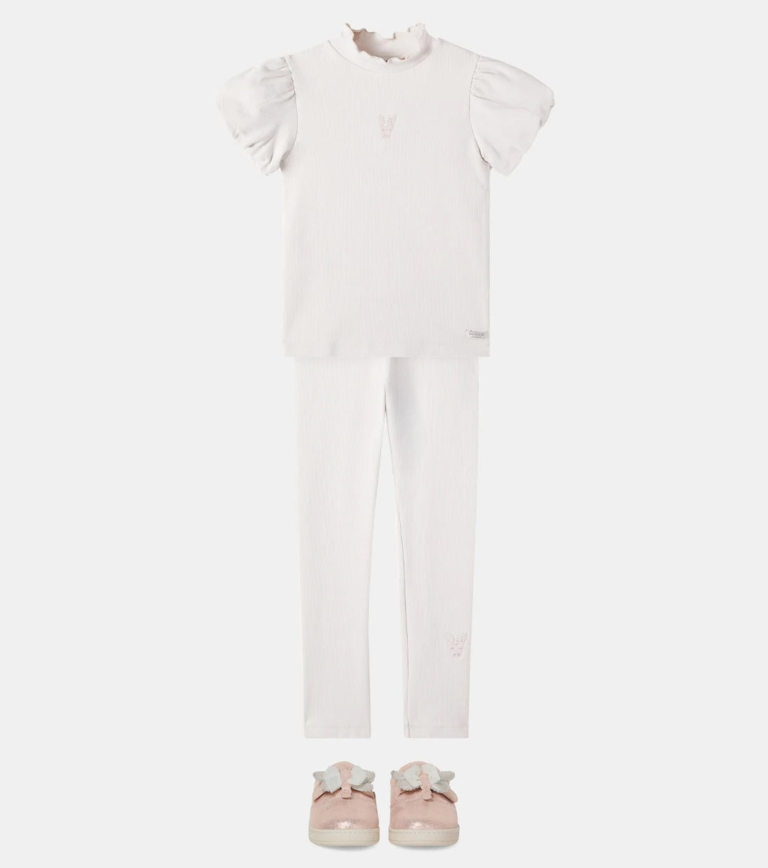 Donsje - Soenie embroidered ribbed-knit cotton-blend leggings
