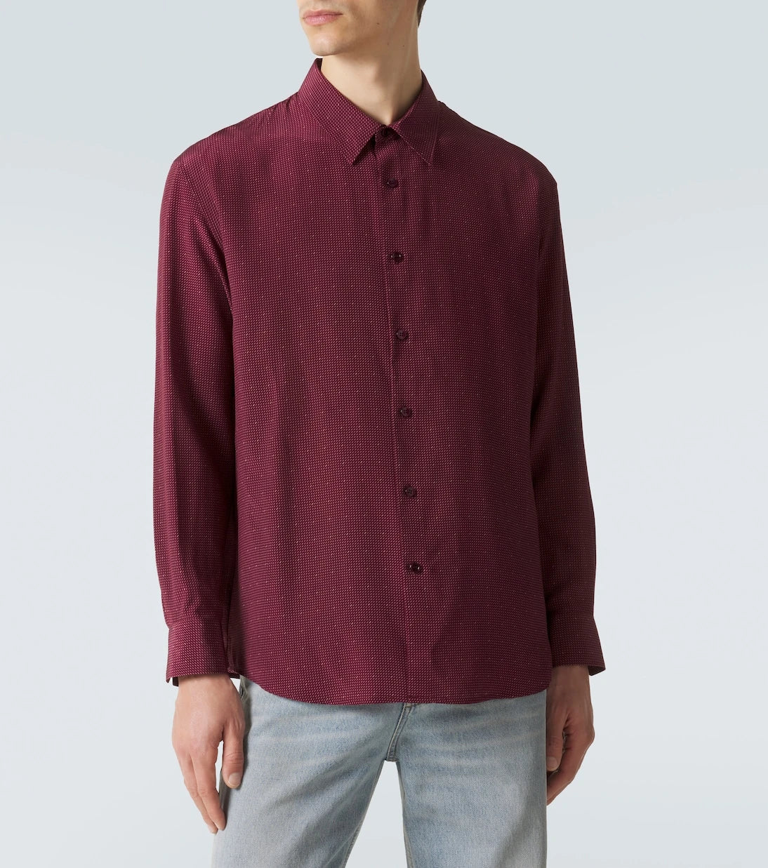 Saint Laurent - Cassandre silk crêpe de chine shirt