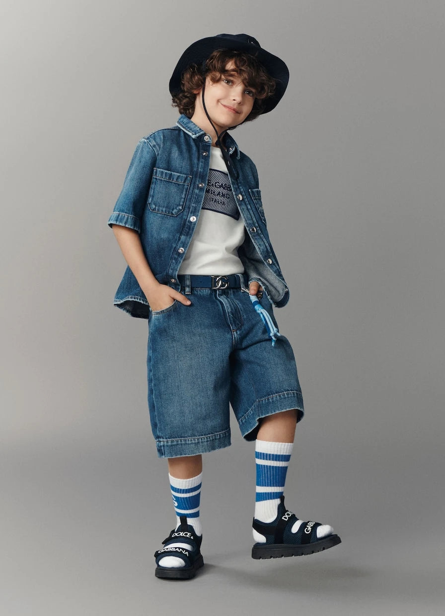 Dolce&Gabbana Kids - شورت دنيم