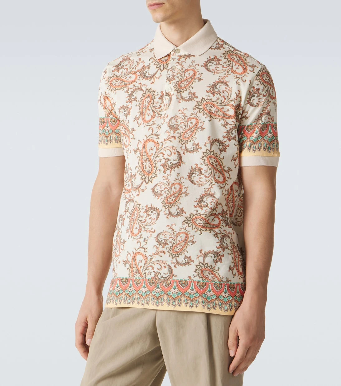 Etro - Paisley cotton piqué polo shirt