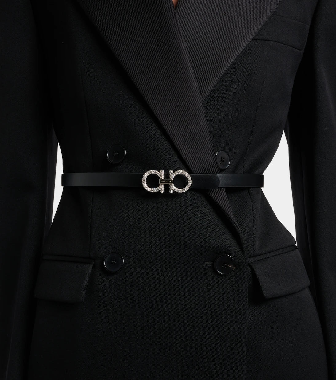 Ferragamo - Gancini metallic leather belt