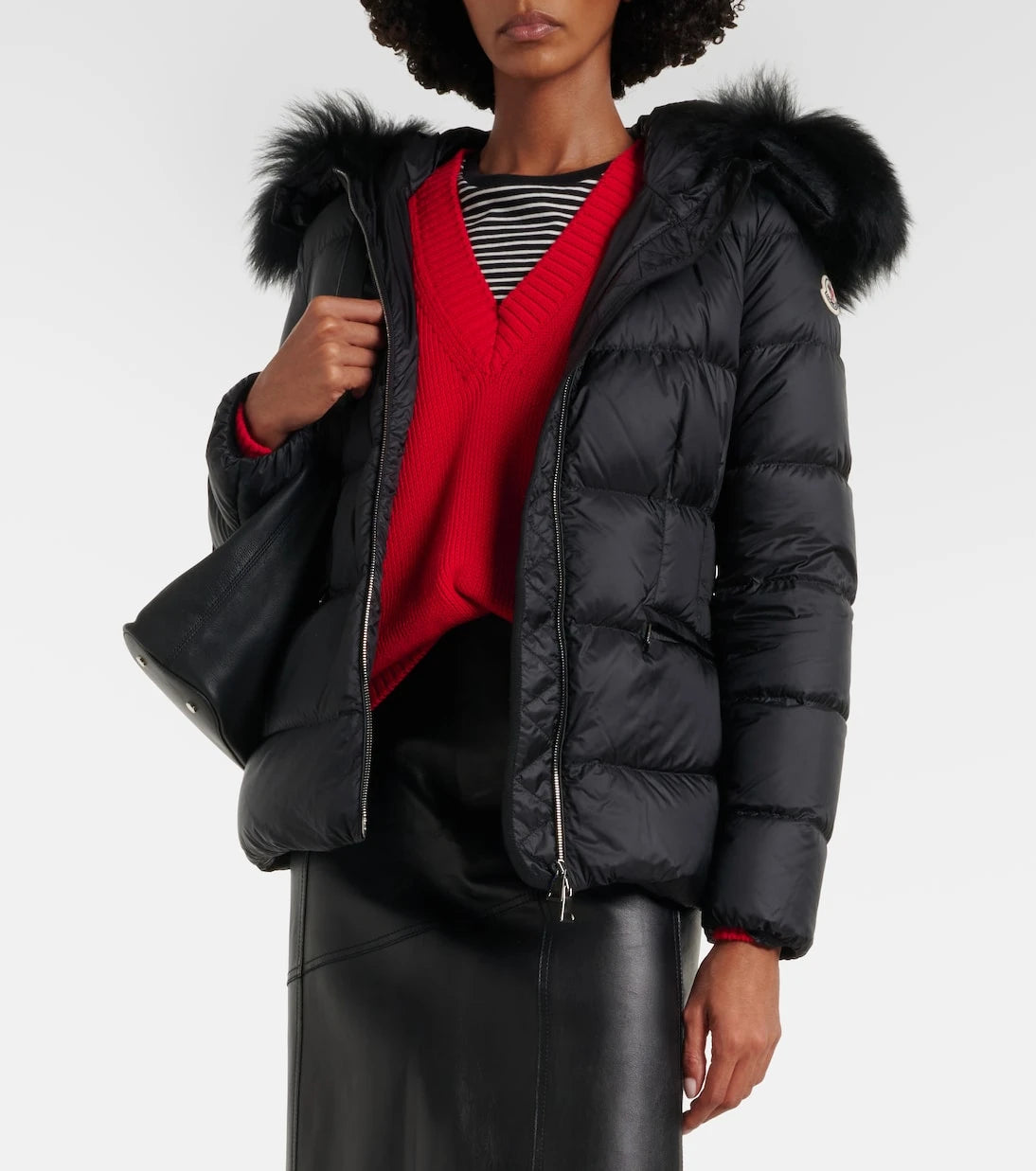 Moncler - Boed shearling-trimmed down jacket