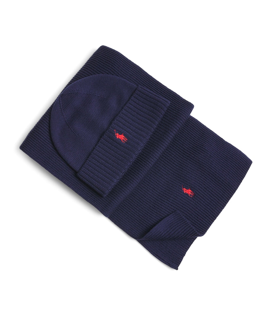 Polo Ralph Lauren Wool Scarf and Beanie Gift Box