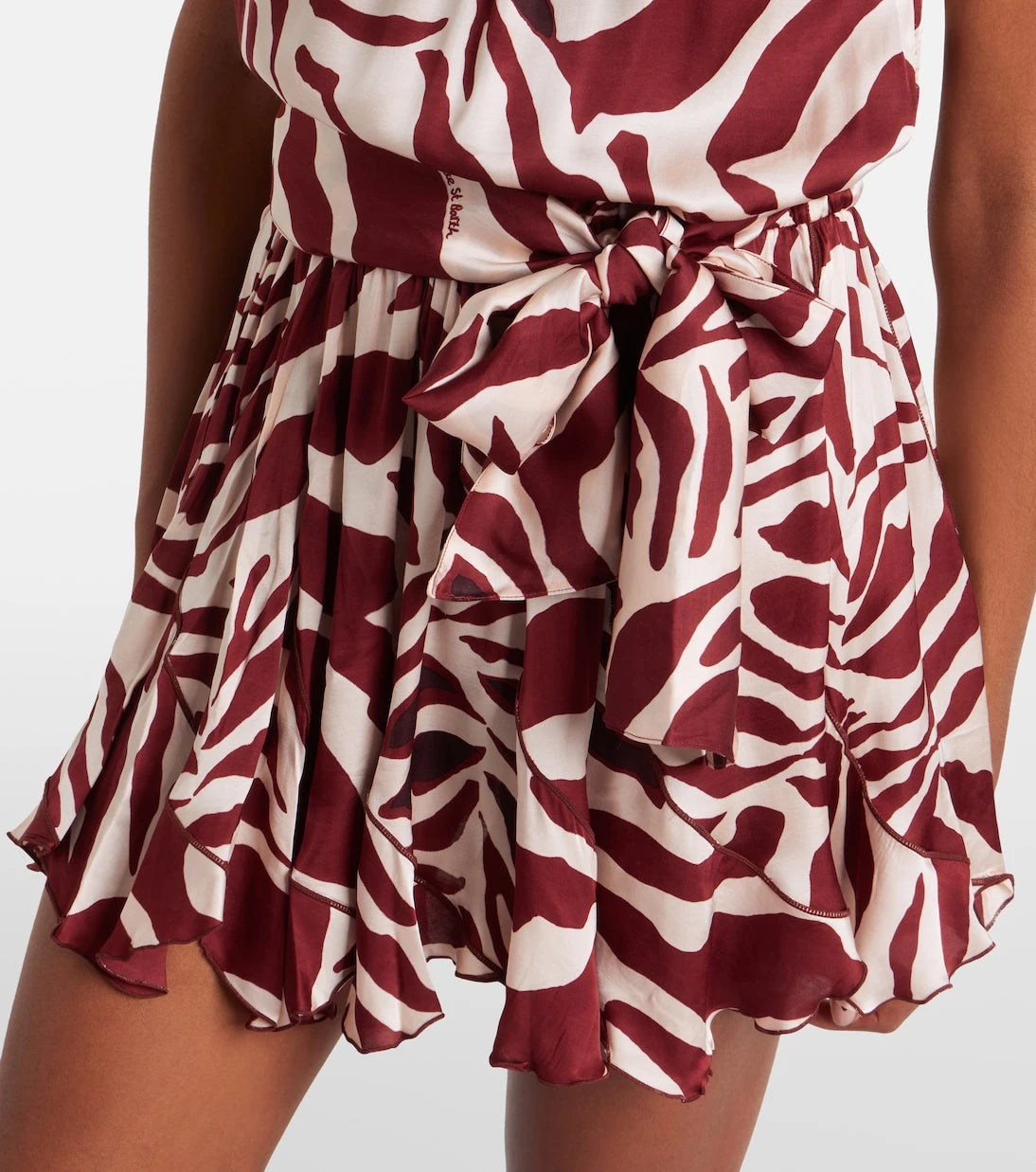 Poupette St Barth - Bianca printed halterneck satin minidress