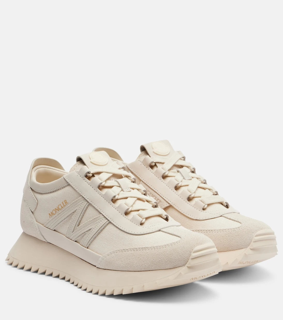 Moncler - Pacey2 suede-trimmed sneakers