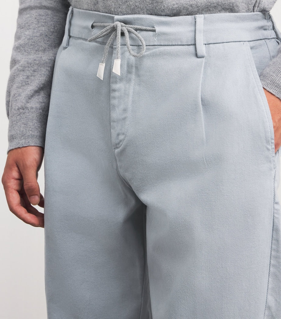 Eleventy Blue Wool-Cashmere Trousers