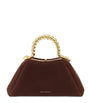 Brown x Geraldine Guyot Small Nubuck Leather Serpentine Top-Handle Bag