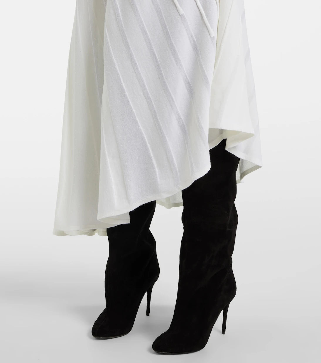 Alaïa - Asym Ray virgin wool midi dress