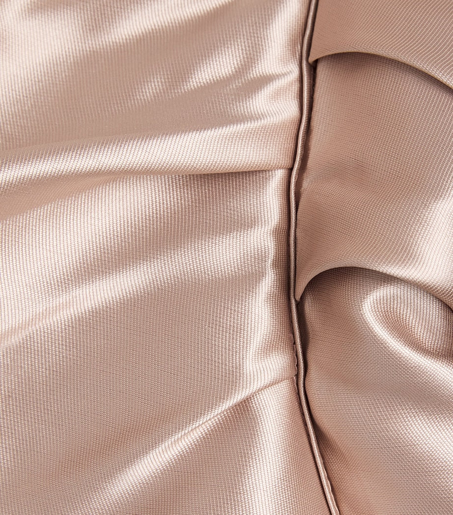 Marmar Halim Pink Draped Mikado Gown