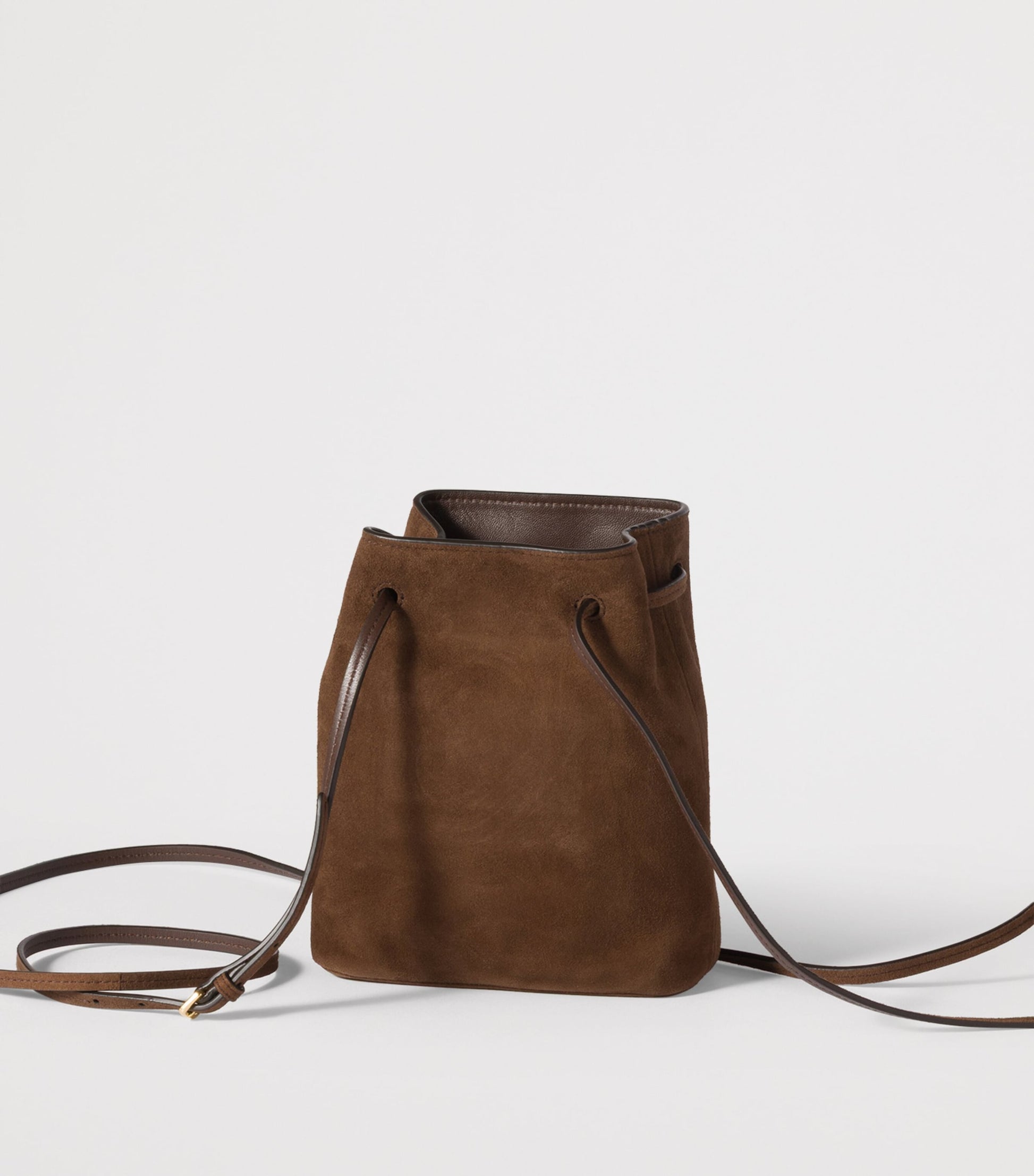 Miu Miu Brown Suede Logo Pouch