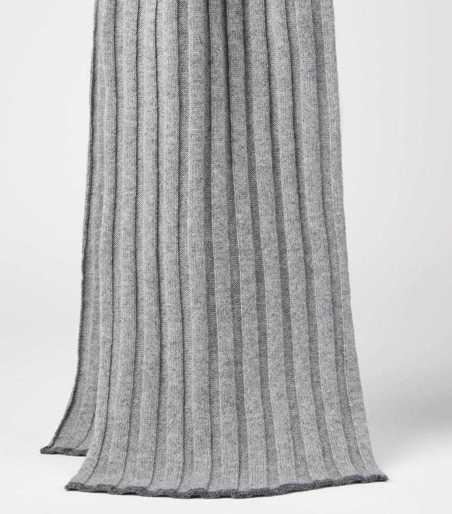 Cashmere Ribbed Scarf