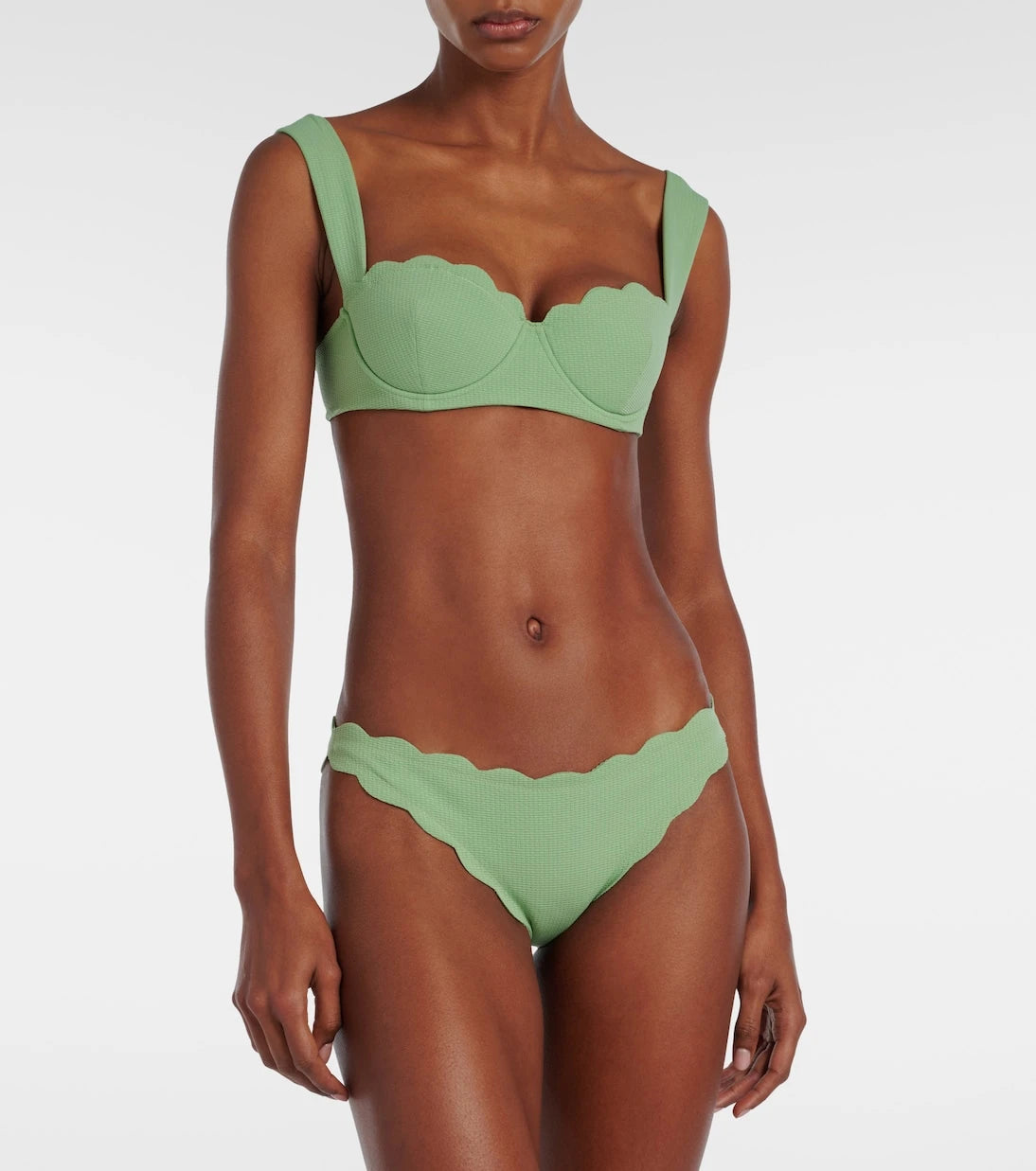 Marysia - Antibes scalloped bikini bottoms