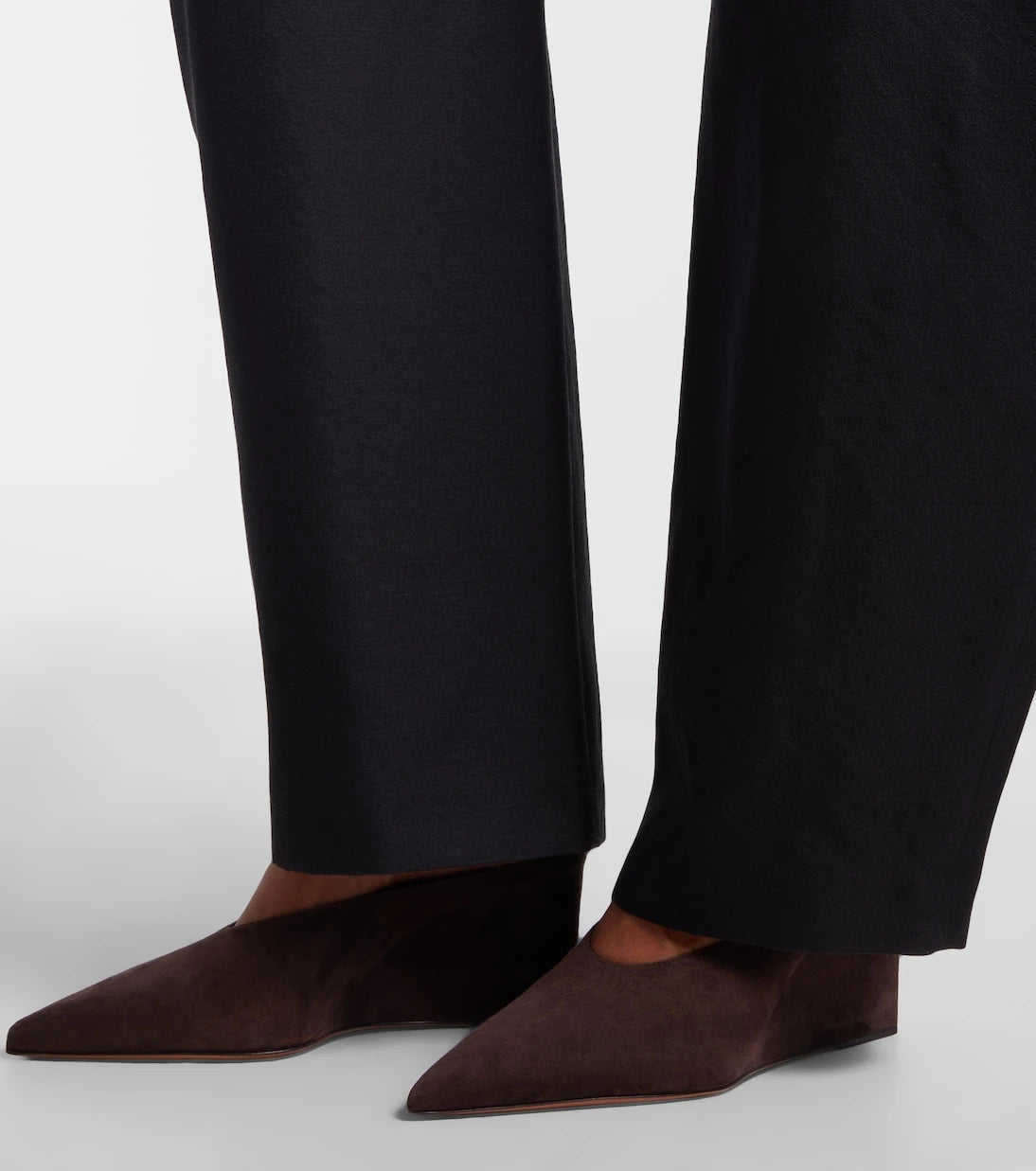 Alaïa - Cube suede wedge mules