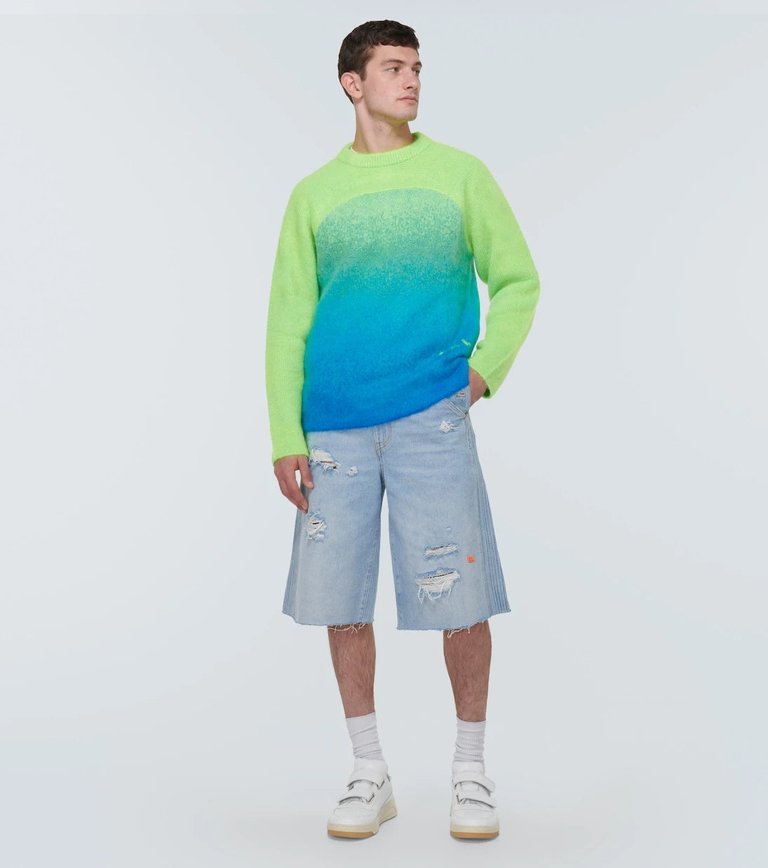 ERL - Rainbow knitted mohair-blend sweater