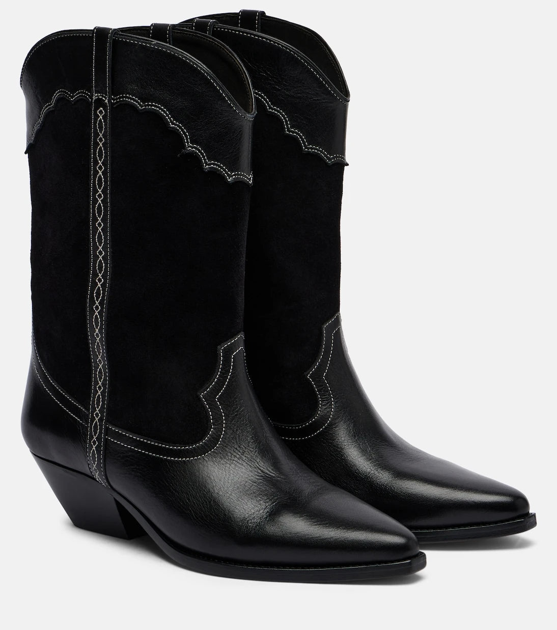 Isabel Marant - Duerte 40 leather and suede cowboy boots